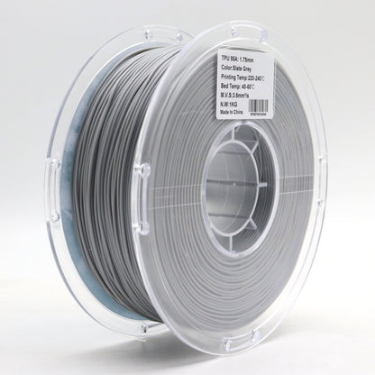 FilamentHub TPU 95a Slate Grey 1.75mm 3D Printer Filament Spool Label Australia