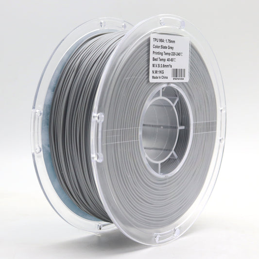 FilamentHub TPU 95a Slate Grey 1.75mm 3D Printer Filament Spool Label Australia