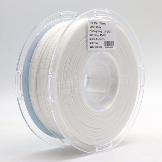 FilamentHub TPU 95A White 1.75mm 3D Printer Filament Spool Label