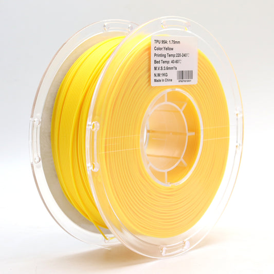 FilamentHub TPU 95A Yellow 1.75mm 3D Printer Filament Spool Label