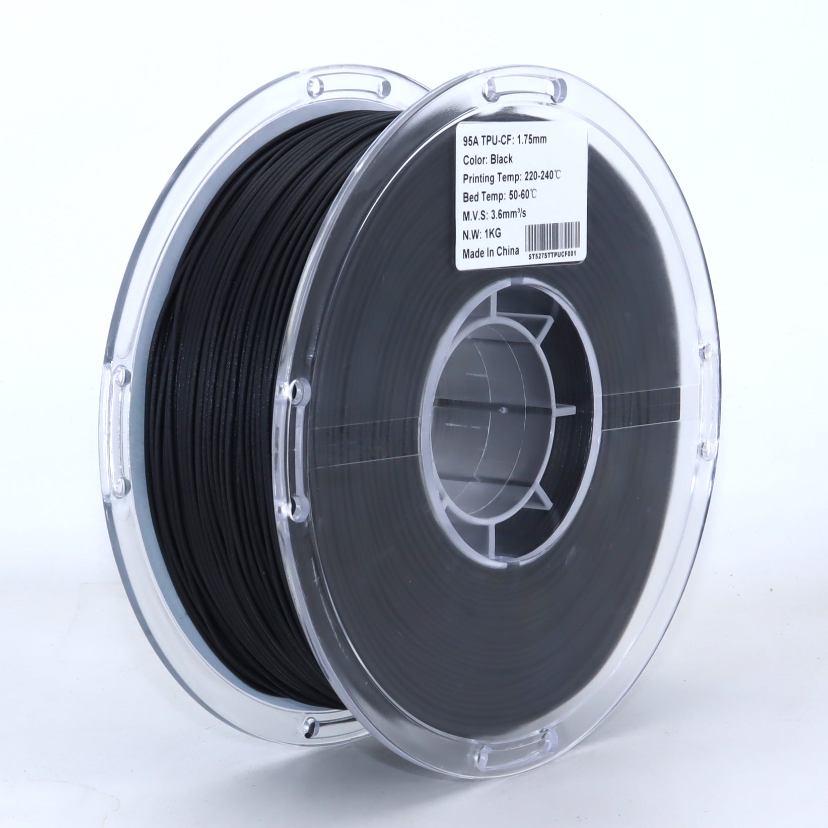 FilamentHub TPU 95a CF Black 1.75mm 3D Printer Filament Spool Label Australia