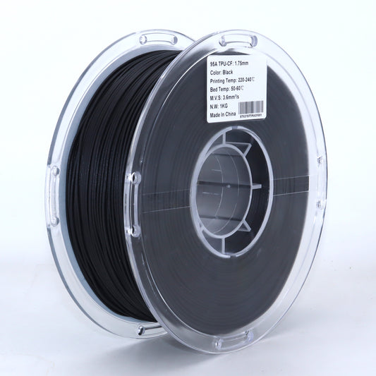 FilamentHub TPU 95a CF Black 1.75mm 3D Printer Filament Spool Label Australia