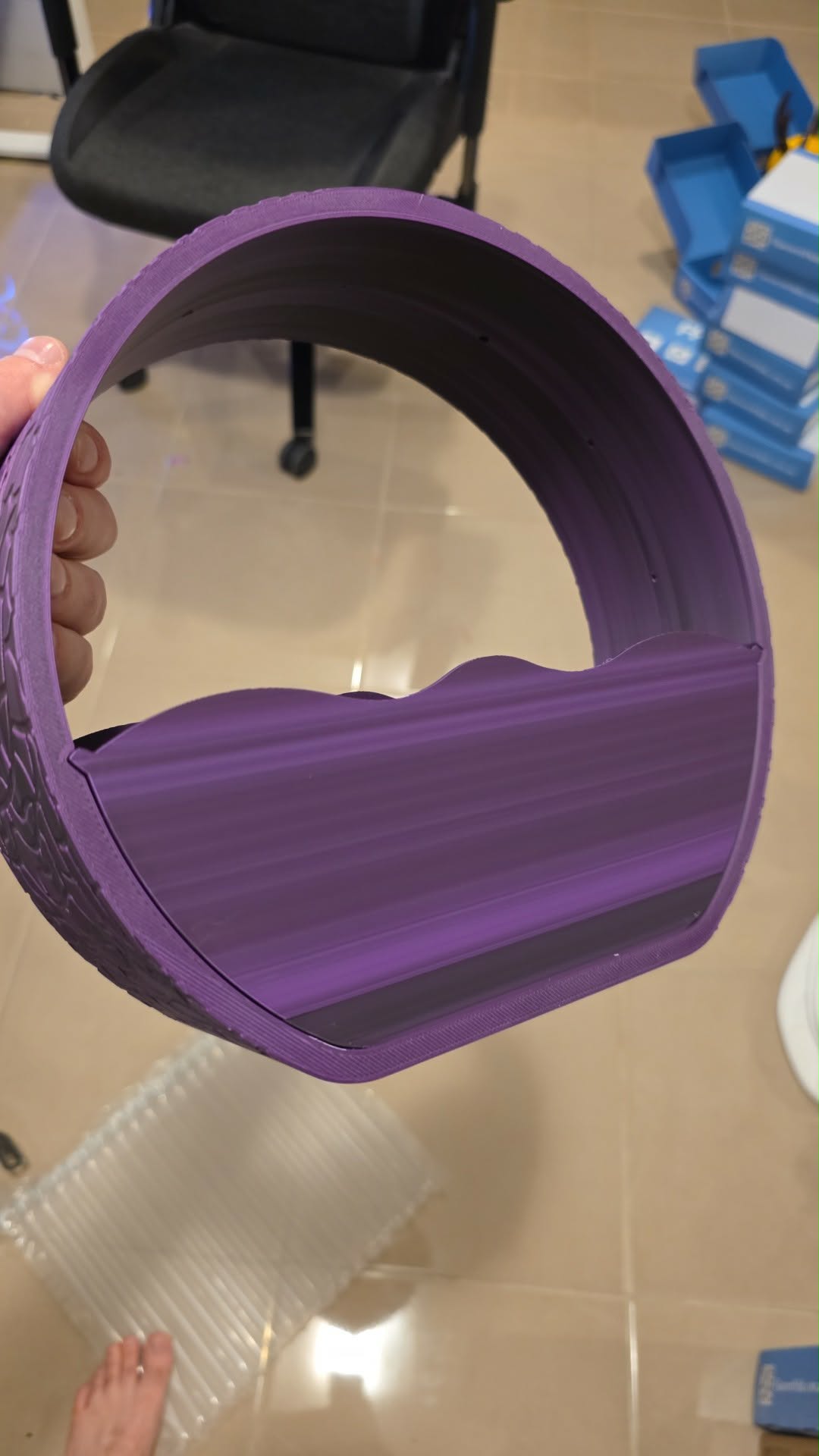water planter, 3D printed in PLA Saturn - Black-Purple