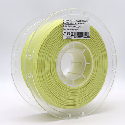 PLA Matte - Pastel Yellow Filament 1.75mm - FilamentHub